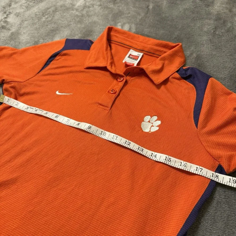 Nike Women’s‎ Polo Clemson Tigers Orange And Purple Authentic Sz M Nike Fit